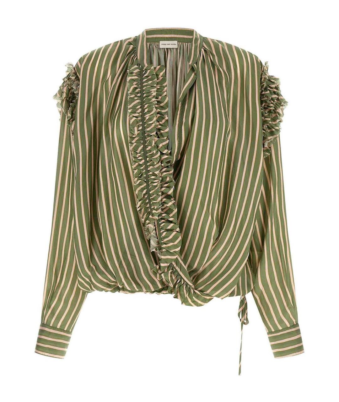 DRIES VAN NOTEN Зеленая рубашка, фото 1