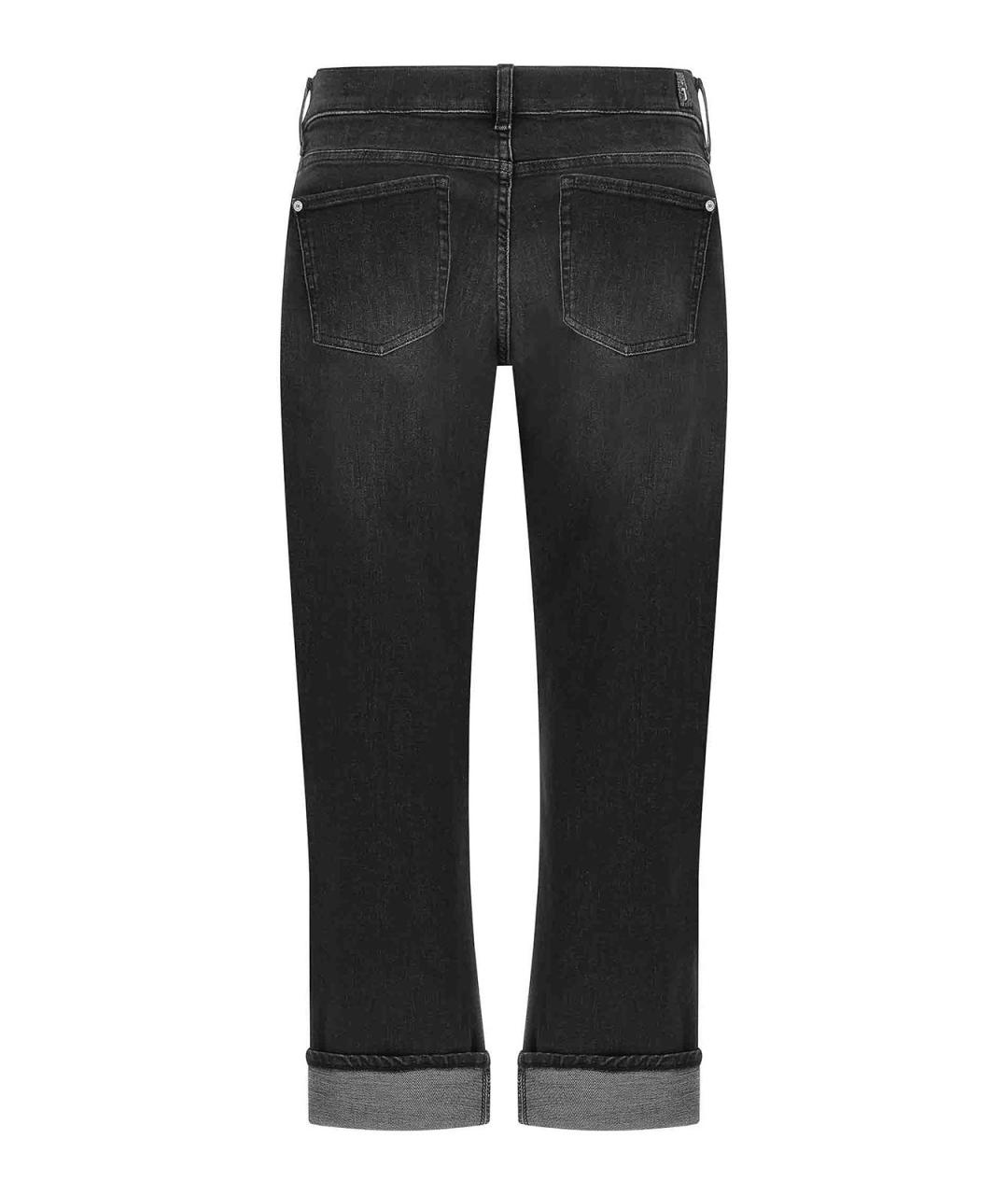 7 FOR ALL MANKIND Черные хлопковые джинсы слим, фото 2