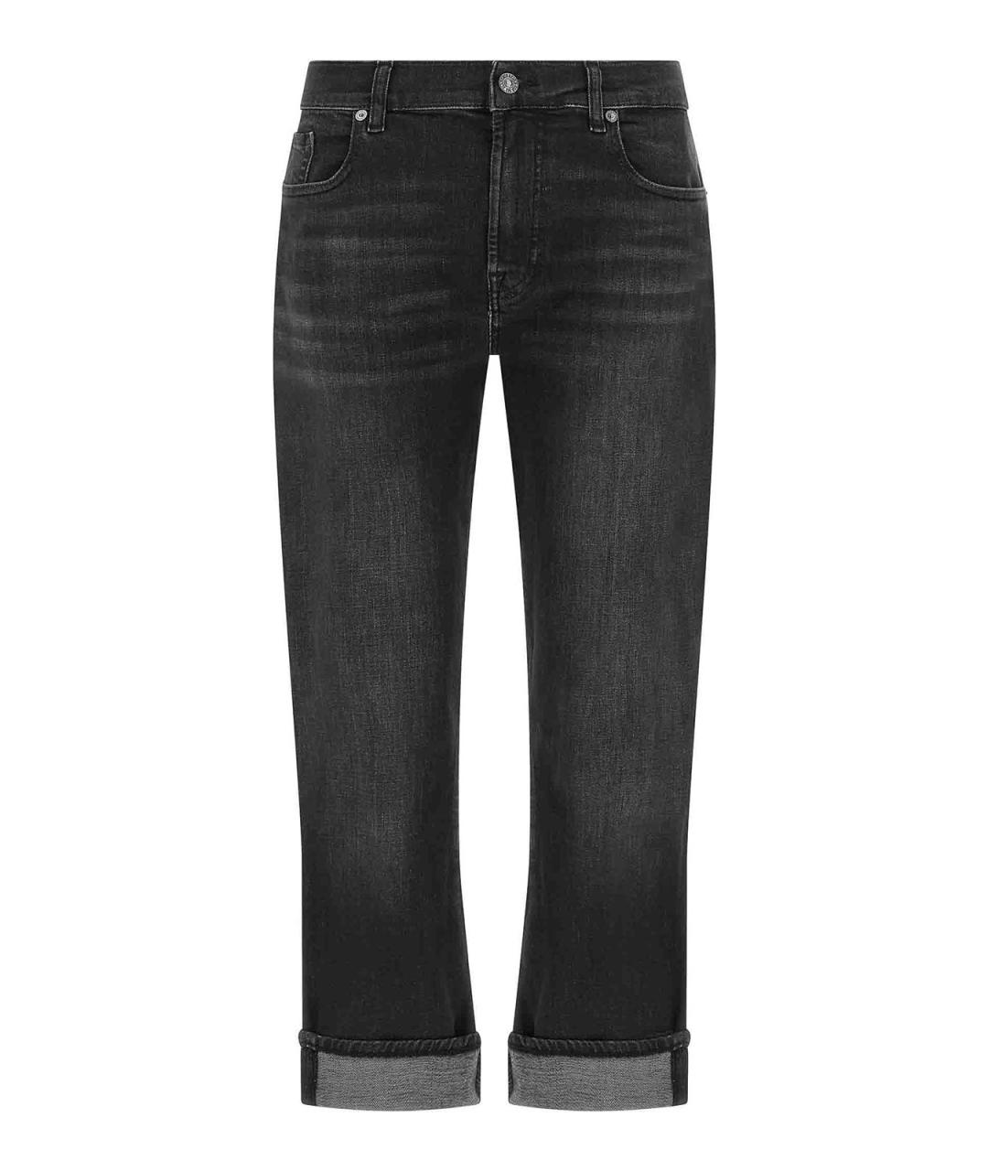 7 FOR ALL MANKIND Черные хлопковые джинсы слим, фото 1