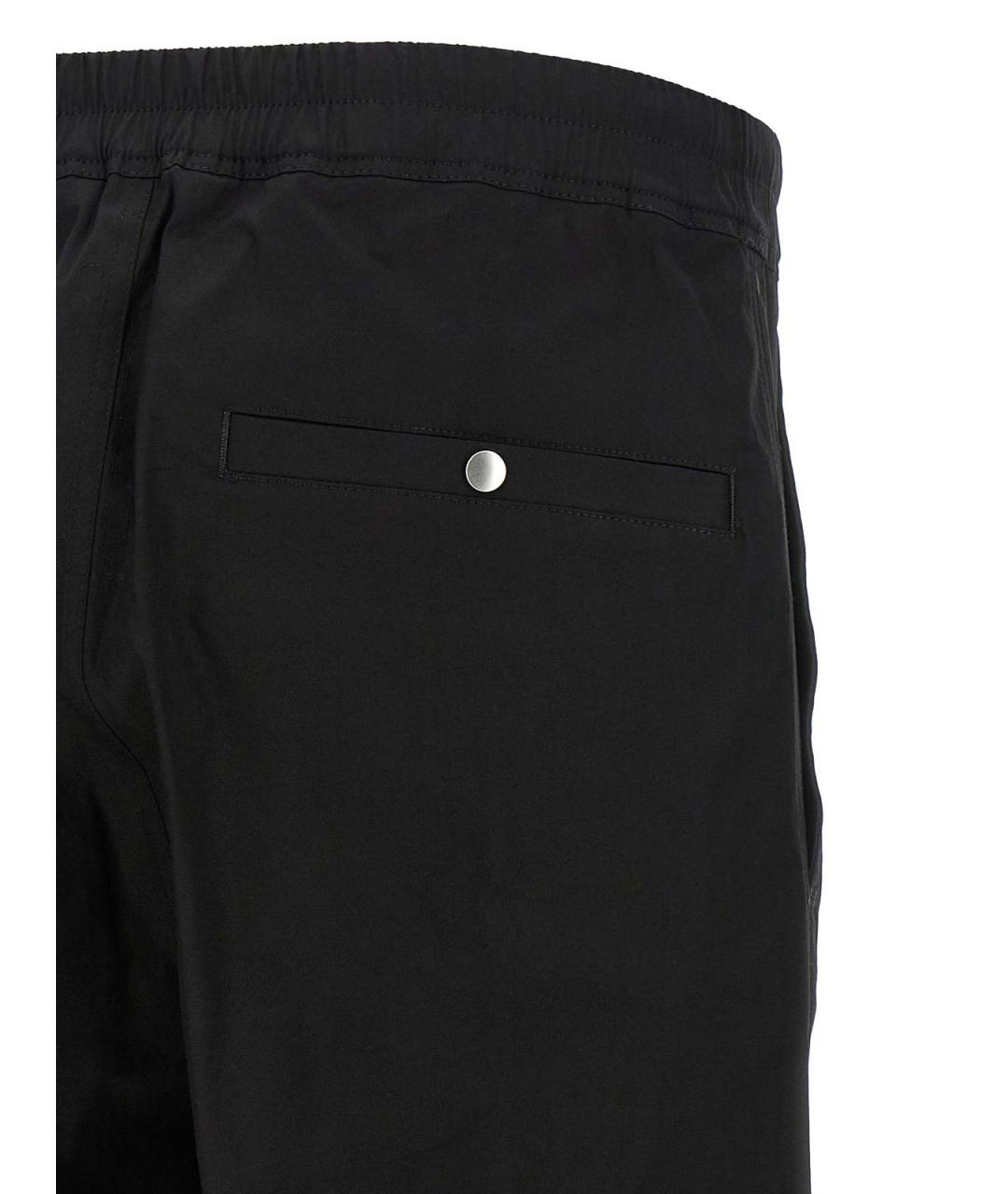 RICK OWENS Черные хлопковые повседневные брюки, фото 4