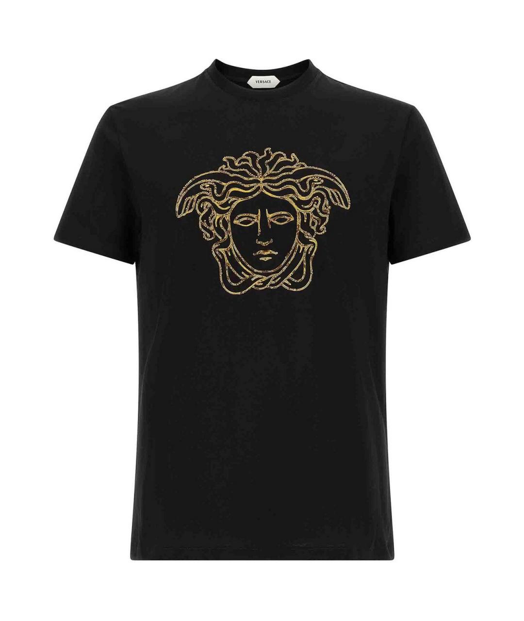 VERSACE Черная хлопковая футболка, фото 1