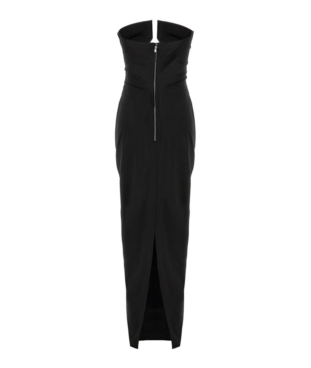 RICK OWENS Черное шерстяное коктейльное платье, фото 2