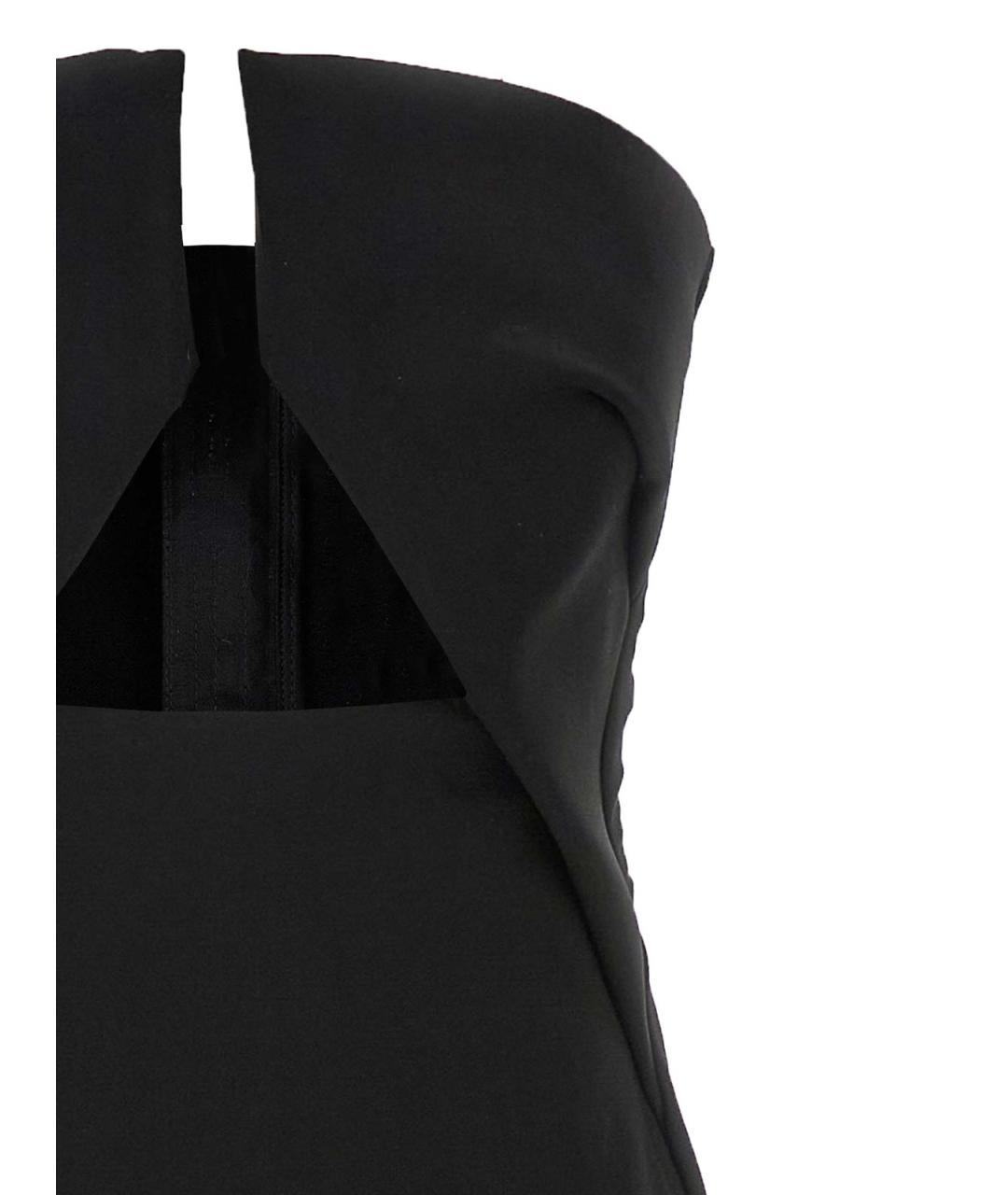 RICK OWENS Черное шерстяное коктейльное платье, фото 3