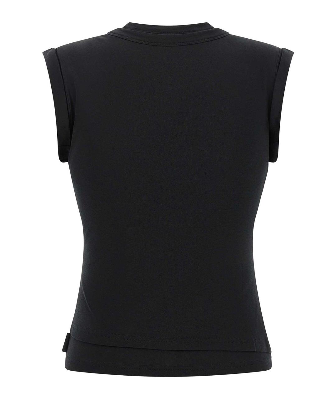ALEXANDER WANG Черная хлопковая майка, фото 2