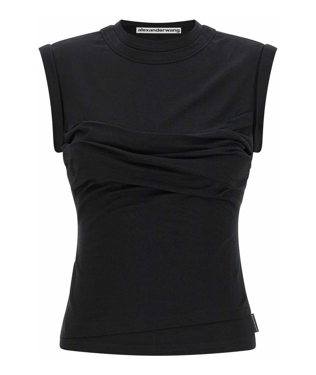 ALEXANDER WANG Черная хлопковая майка, фото 1