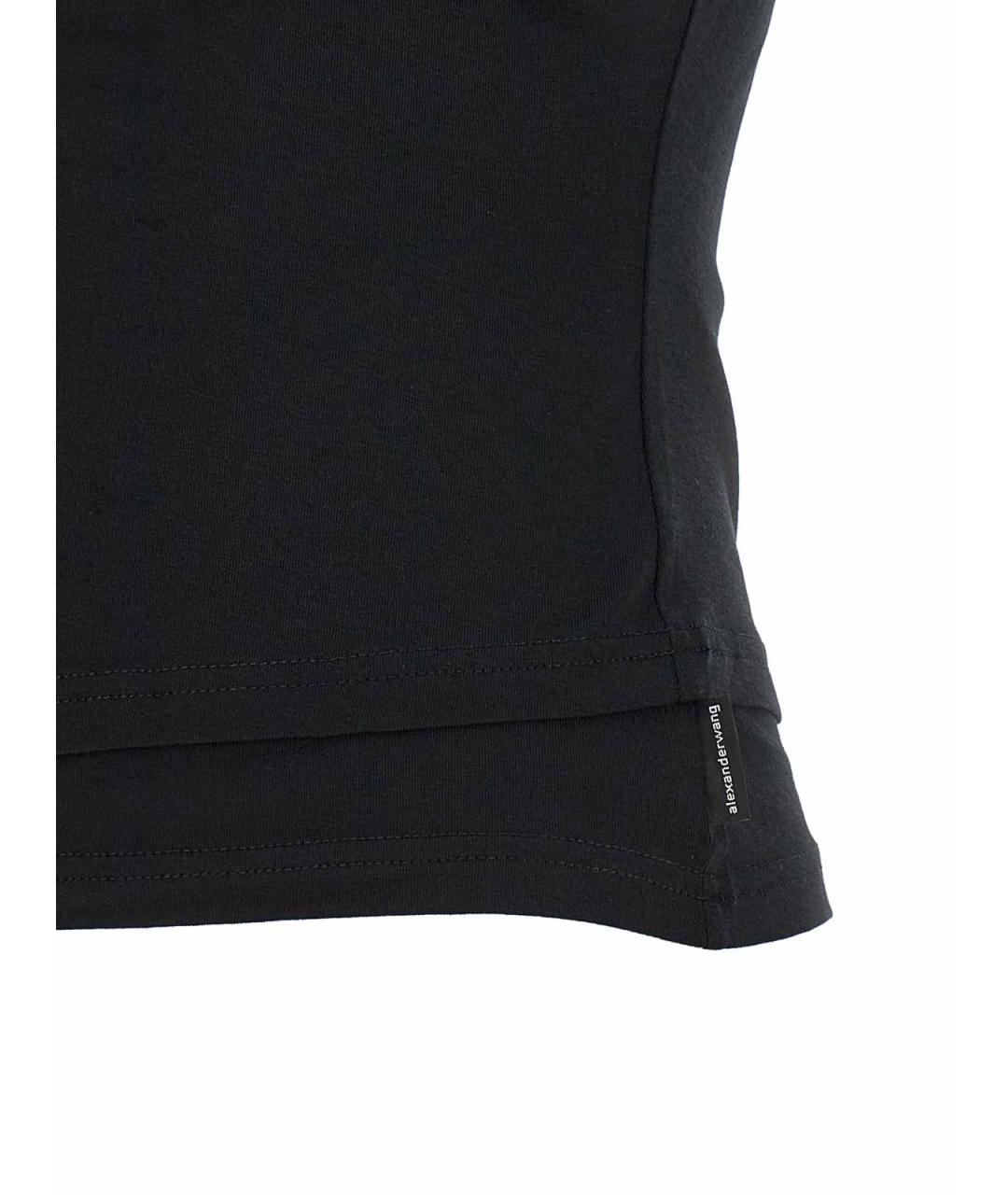 ALEXANDER WANG Черная хлопковая майка, фото 4