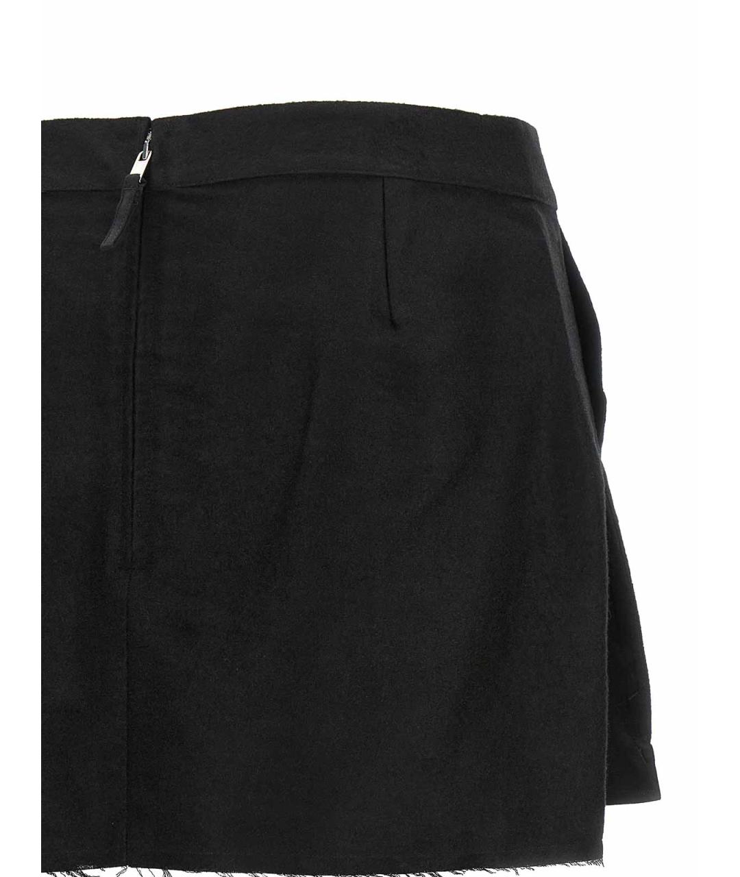 RICK OWENS Черная хлопковая юбка мини, фото 4