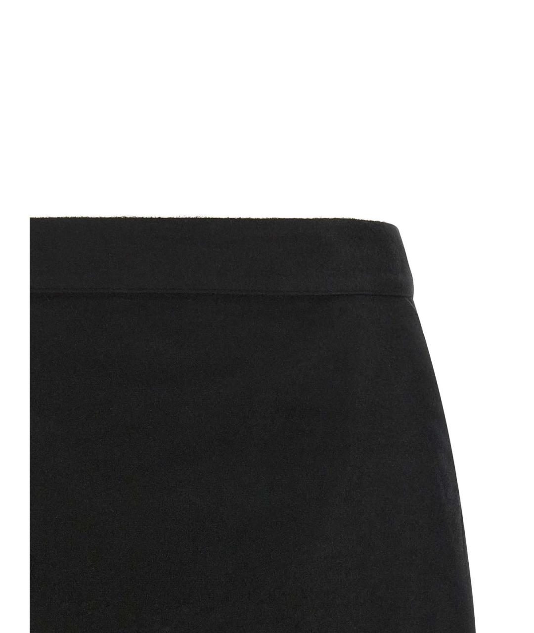 RICK OWENS Черная хлопковая юбка мини, фото 3