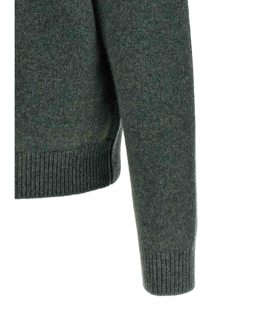 A.P.C. Зеленый шерстяной джемпер / свитер, фото 4