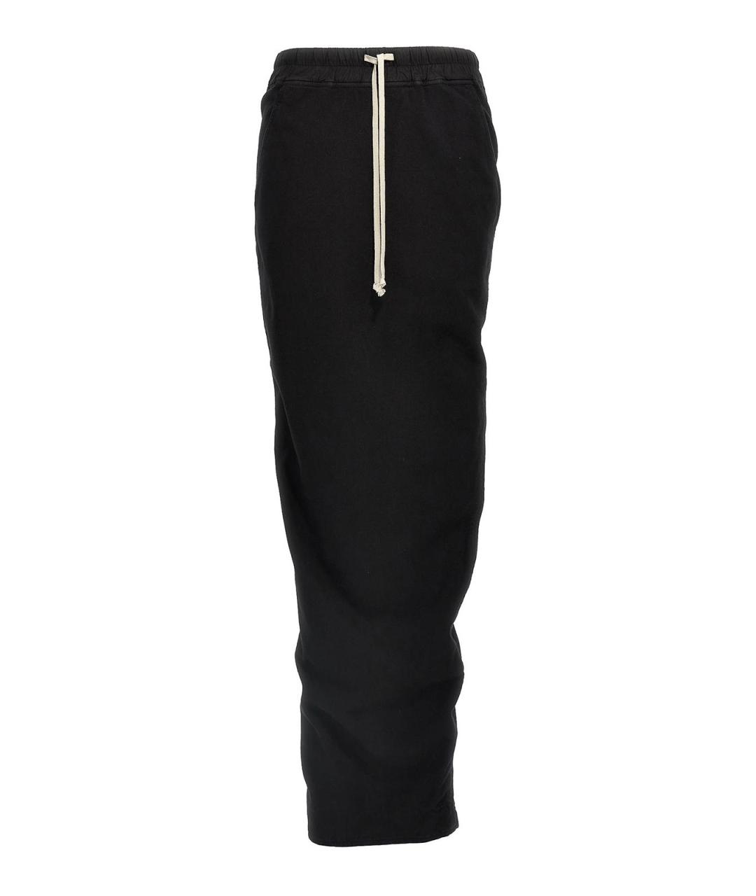 RICK OWENS DRKSHDW Черная хлопковая юбка макси, фото 1