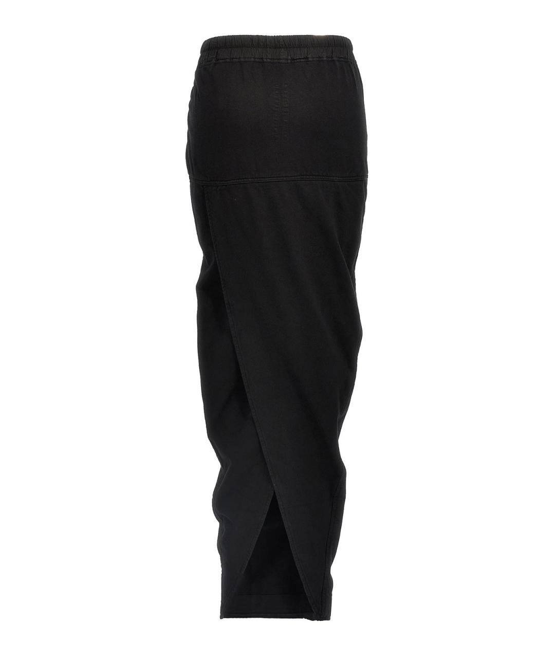 RICK OWENS DRKSHDW Черная хлопковая юбка макси, фото 2