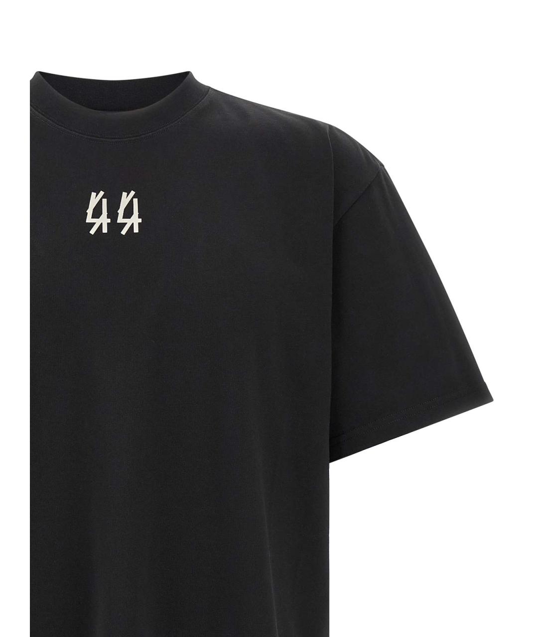 44 LABEL Черная хлопковая футболка, фото 3