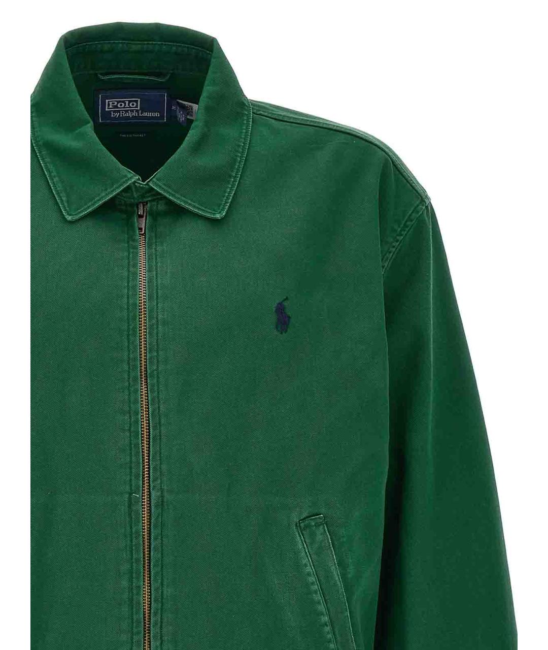 POLO RALPH LAUREN Зеленая хлопковая куртка, фото 3
