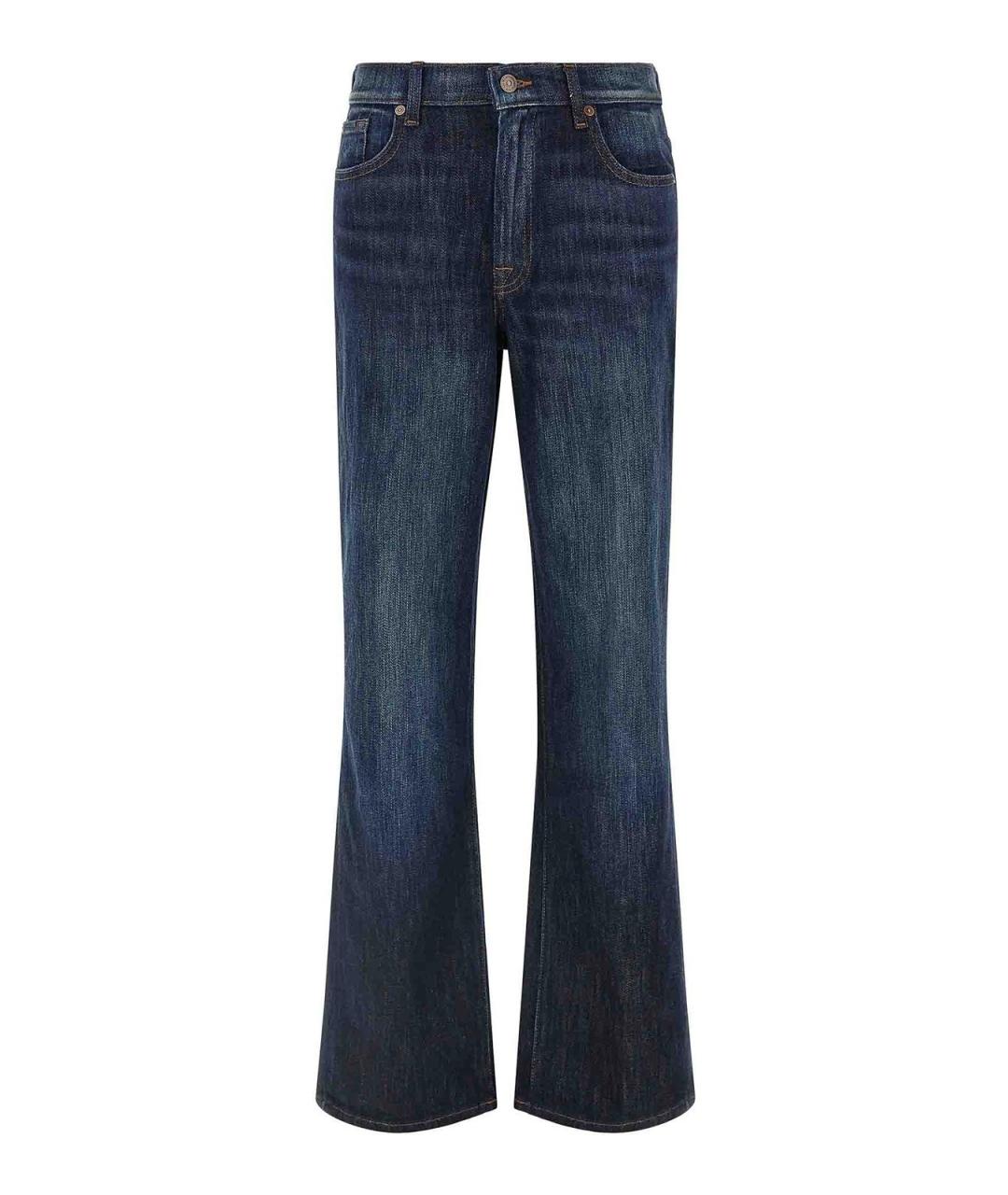 7 FOR ALL MANKIND Синие хлопковые джинсы клеш, фото 1