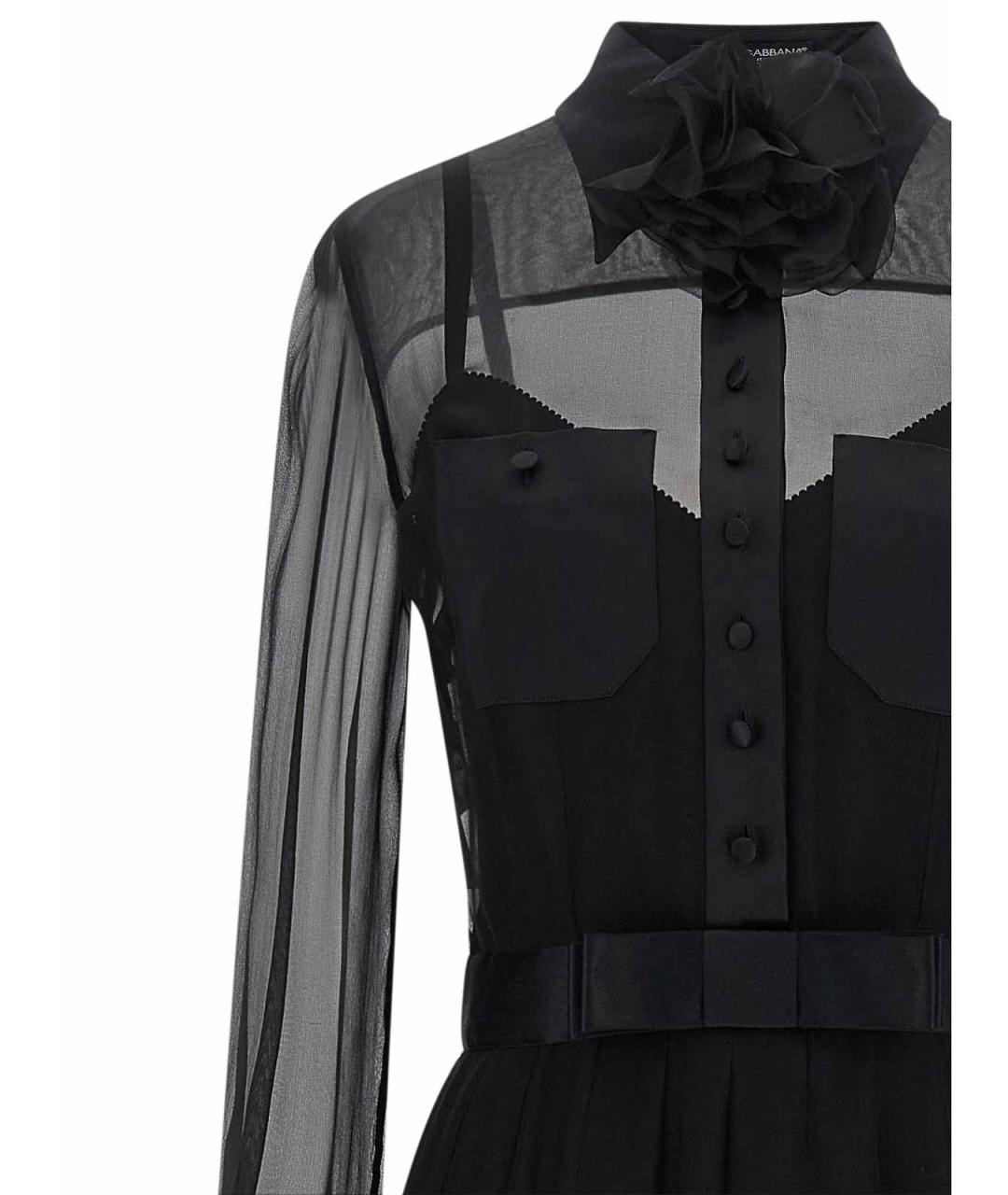 DOLCE&GABBANA Черное шелковое вечернее платье, фото 3