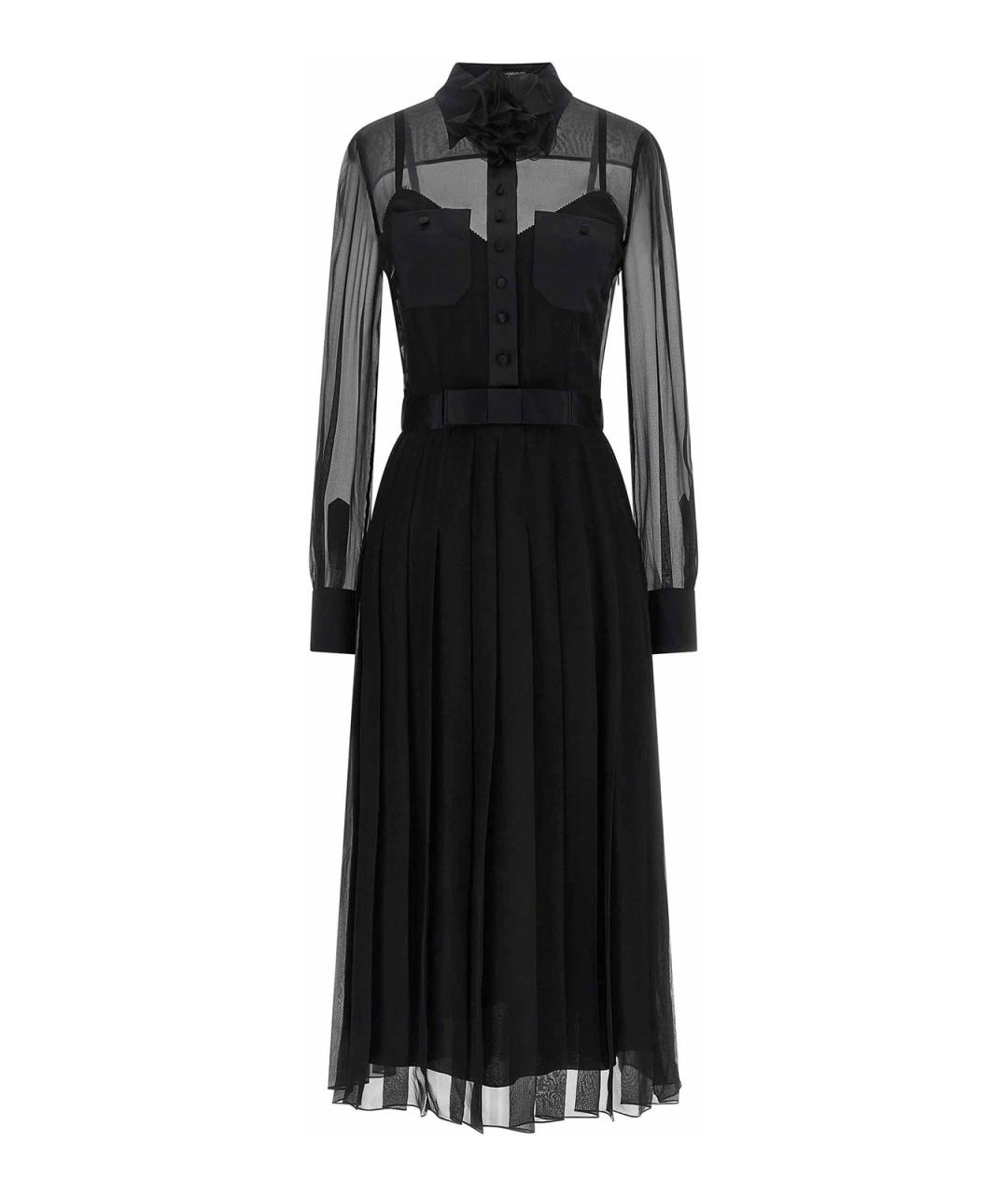 DOLCE&GABBANA Черное шелковое вечернее платье, фото 1