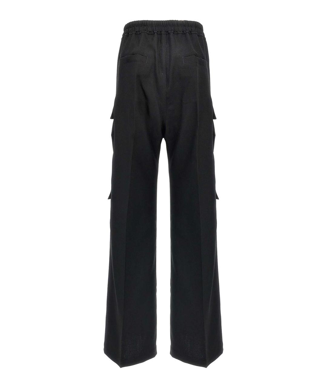 RICK OWENS Черные шерстяные прямые брюки, фото 2