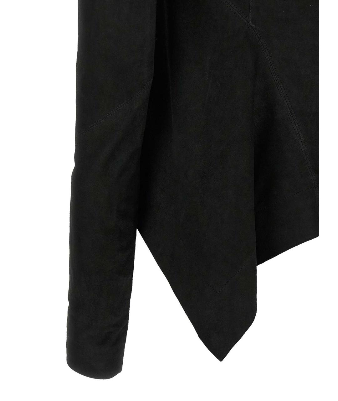 RICK OWENS Черная кожаная куртка, фото 4