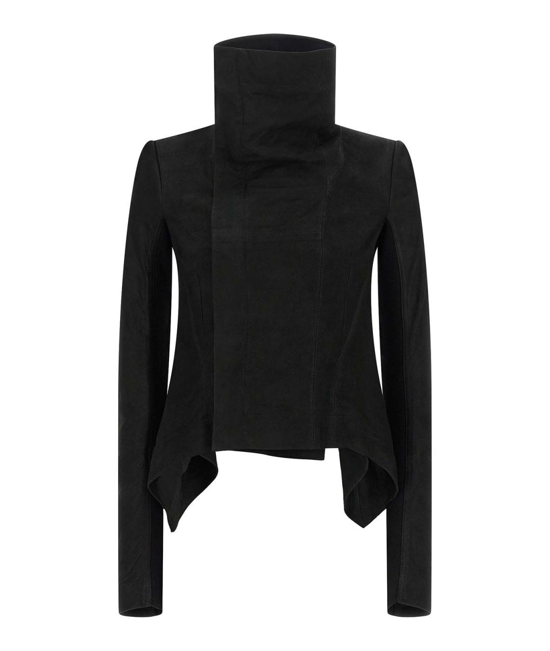RICK OWENS Черная кожаная куртка, фото 1