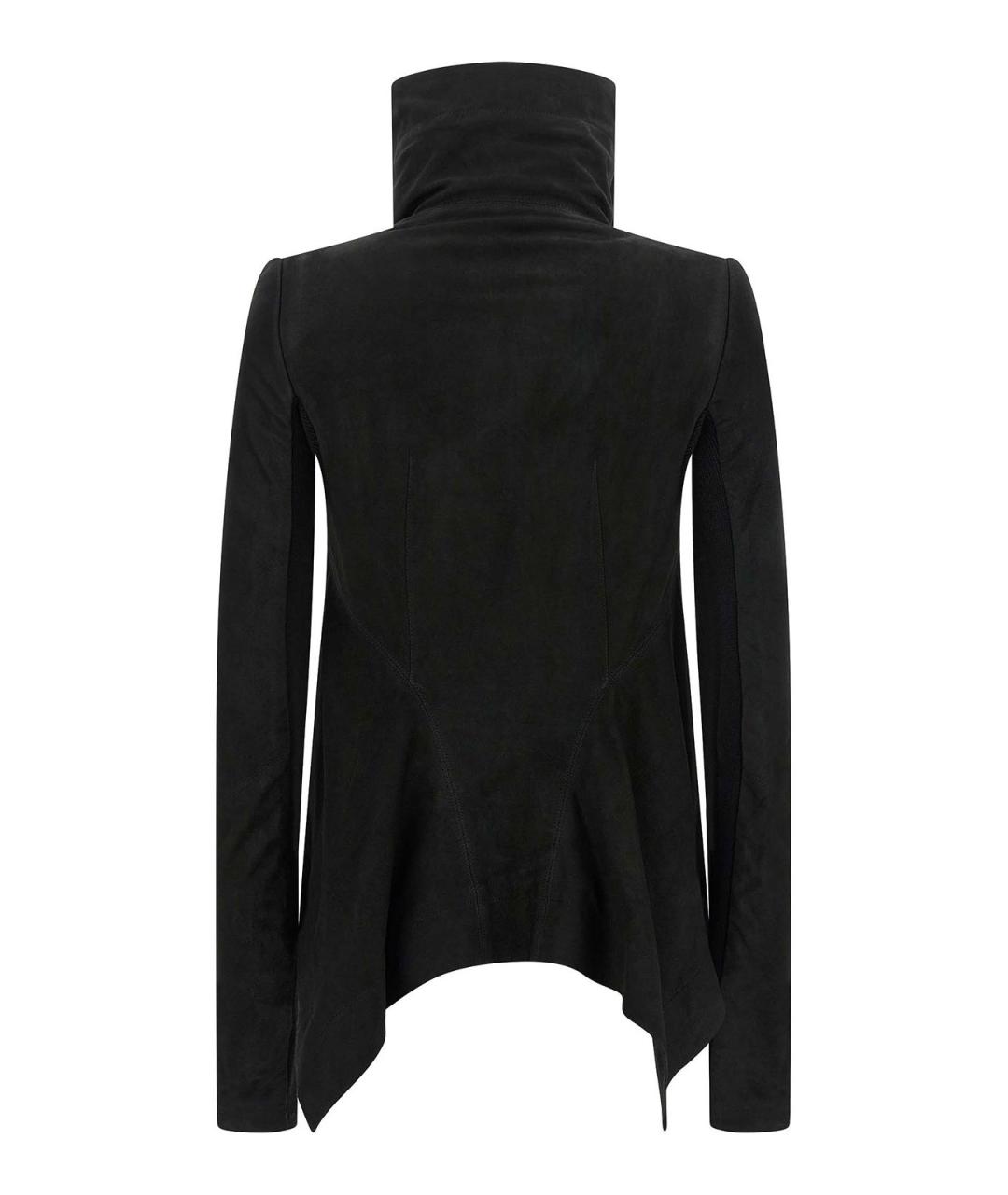 RICK OWENS Черная кожаная куртка, фото 2