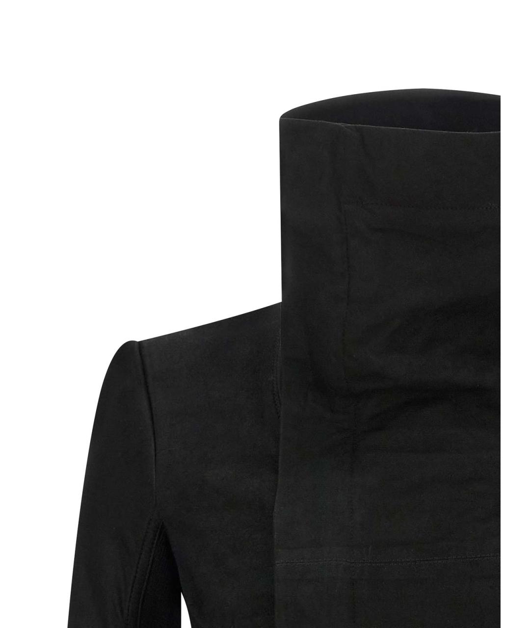 RICK OWENS Черная кожаная куртка, фото 3