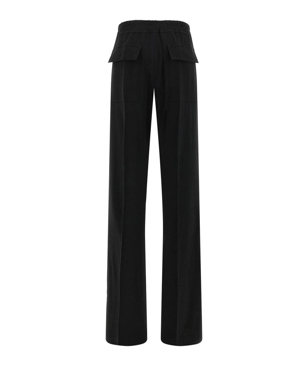 RICK OWENS Черные ацетатные прямые брюки, фото 2