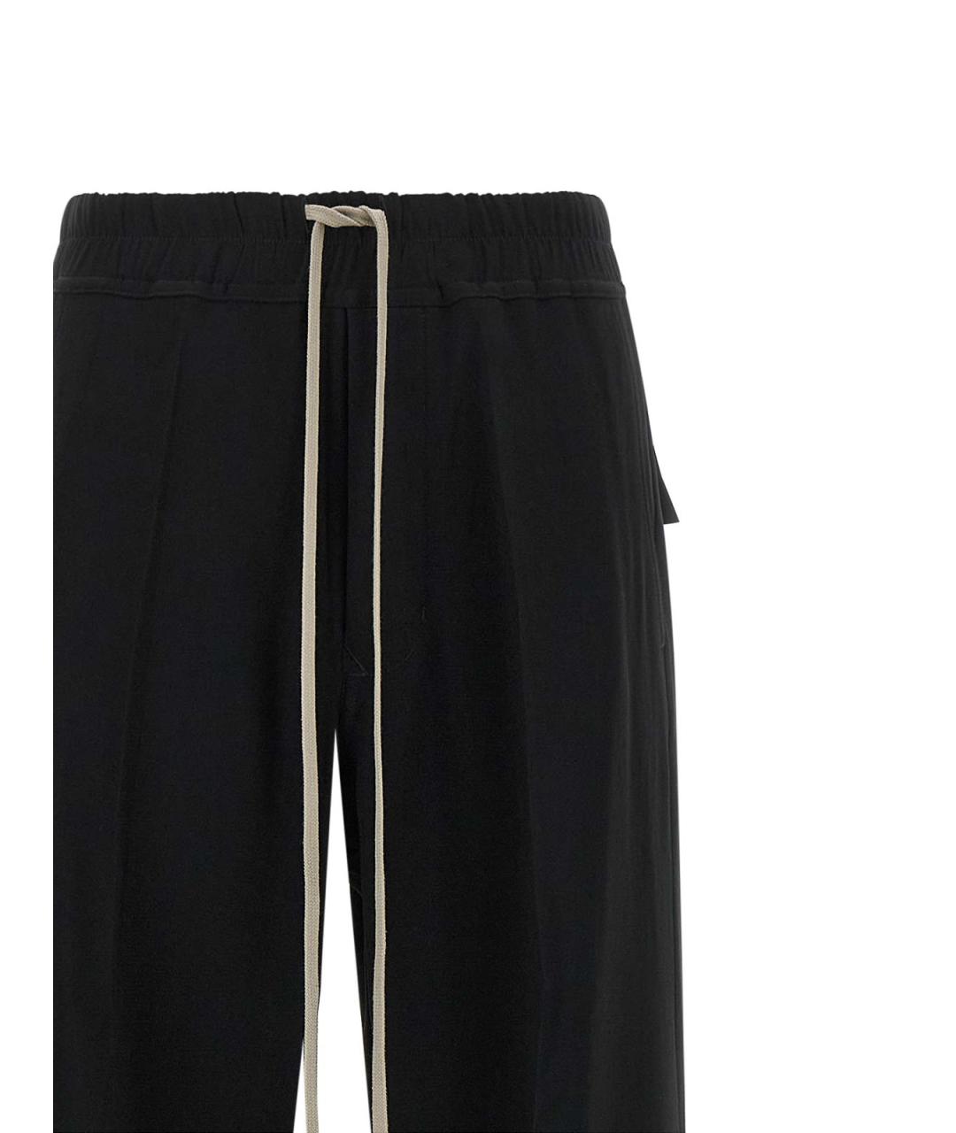 RICK OWENS Черные ацетатные прямые брюки, фото 3