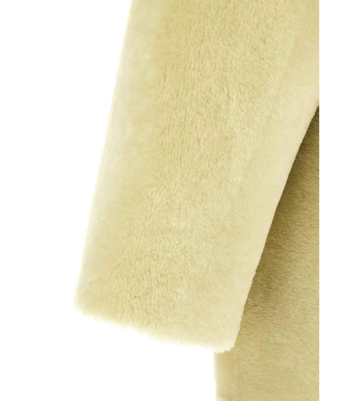 BLANCHA Желтая меховая шуба, фото 4