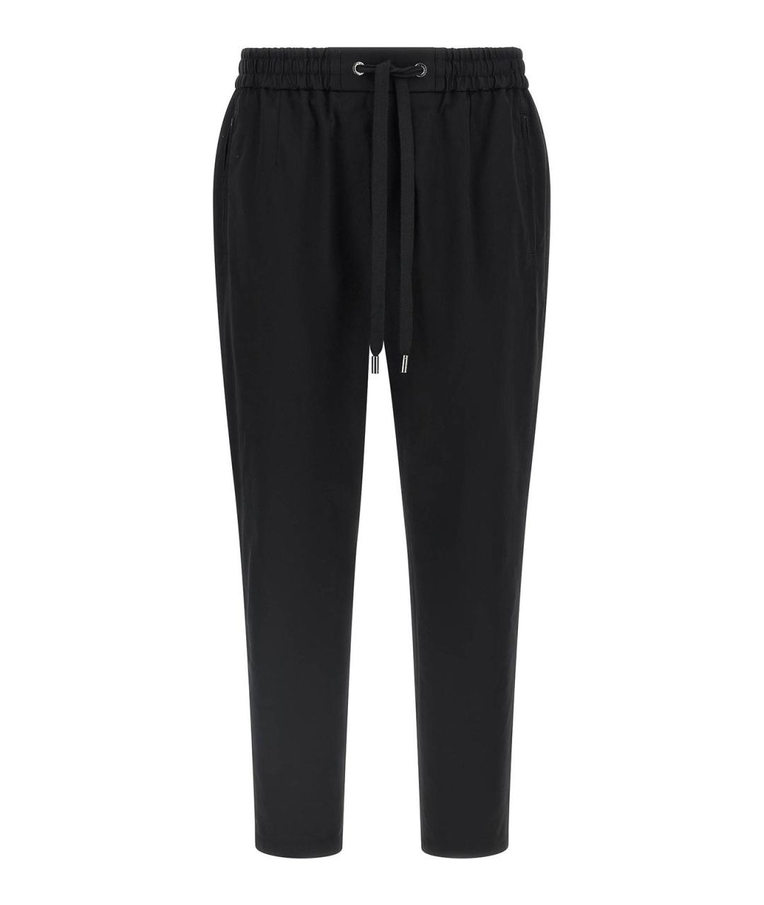 DOLCE&GABBANA Черные хлопковые повседневные брюки, фото 1