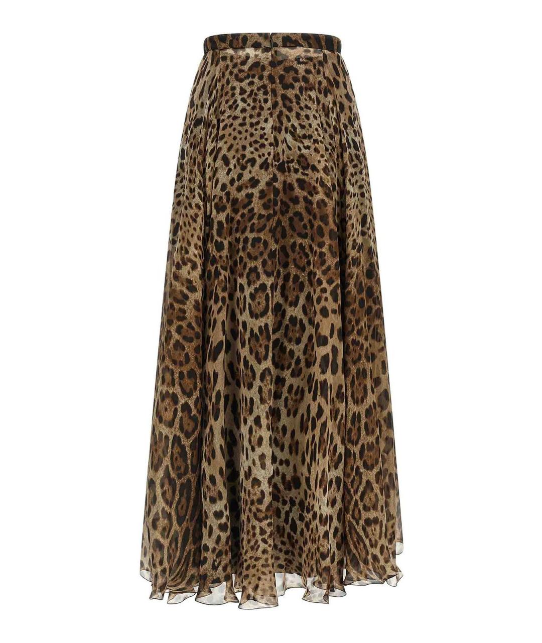DOLCE&GABBANA Мульти шелковая юбка миди, фото 2