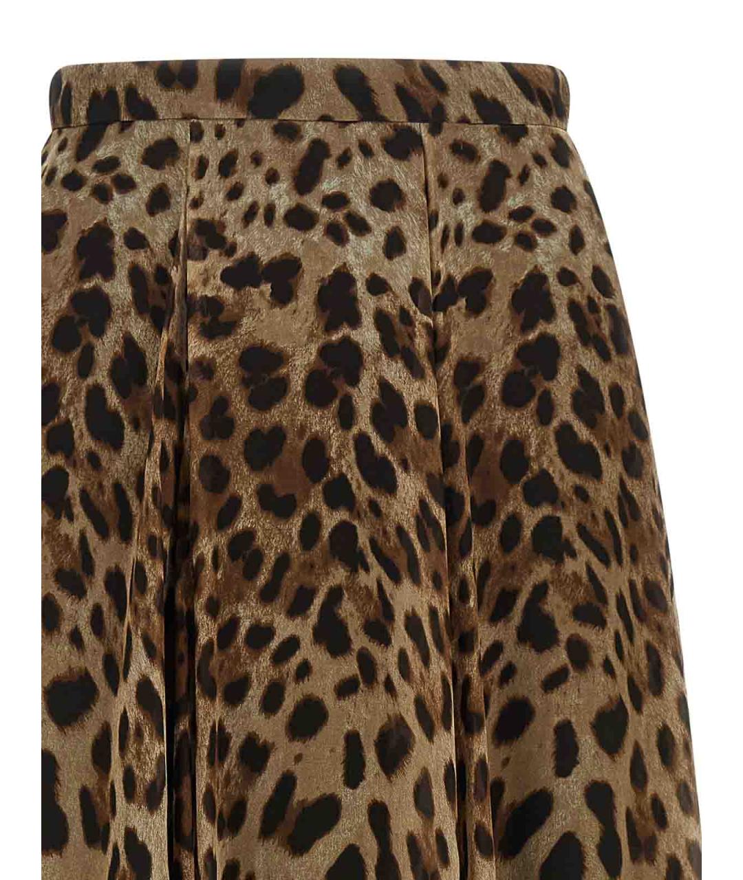 DOLCE&GABBANA Мульти шелковая юбка миди, фото 3