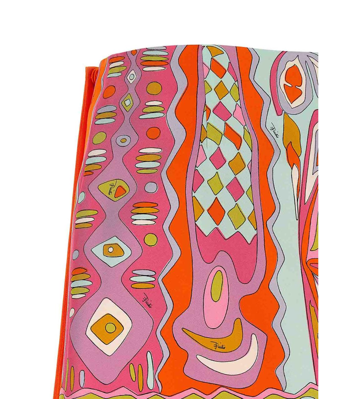 EMILIO PUCCI Мульти шелковая юбка мини, фото 4