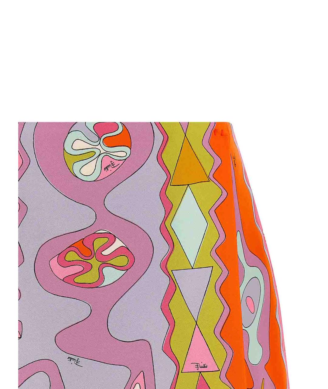 EMILIO PUCCI Мульти шелковая юбка мини, фото 3