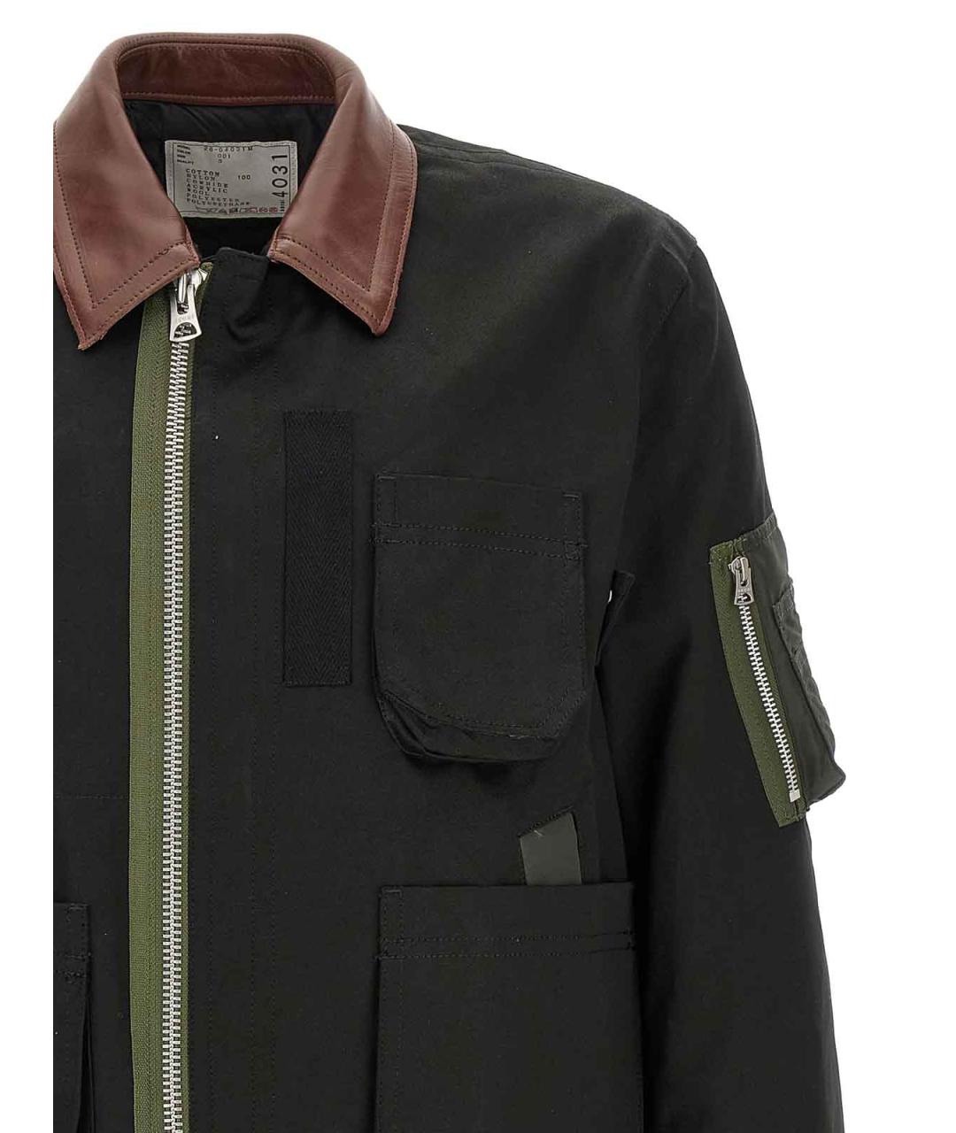 SACAI Черная хлопковая куртка, фото 3