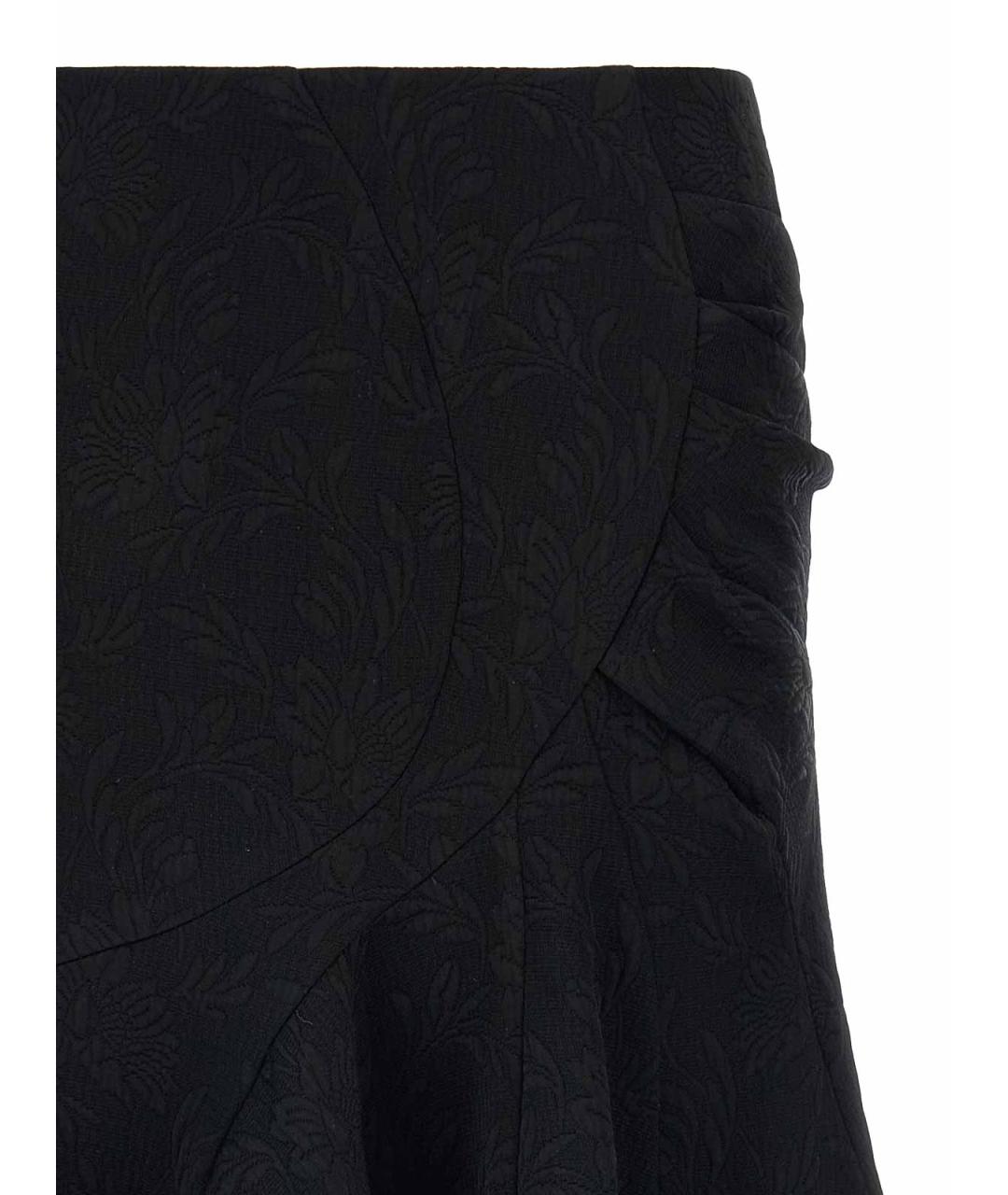 DRIES VAN NOTEN Черная хлопковая юбка миди, фото 3