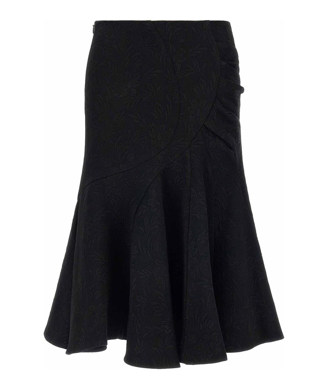 DRIES VAN NOTEN Черная хлопковая юбка миди, фото 1