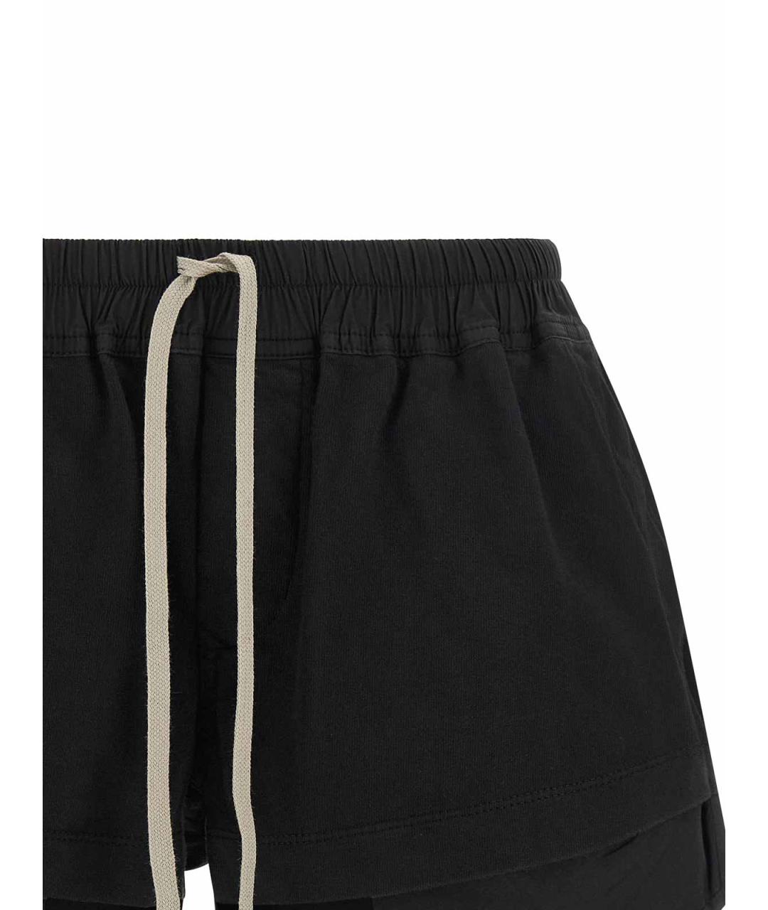 RICK OWENS DRKSHDW Черные хлопковые шорты, фото 3