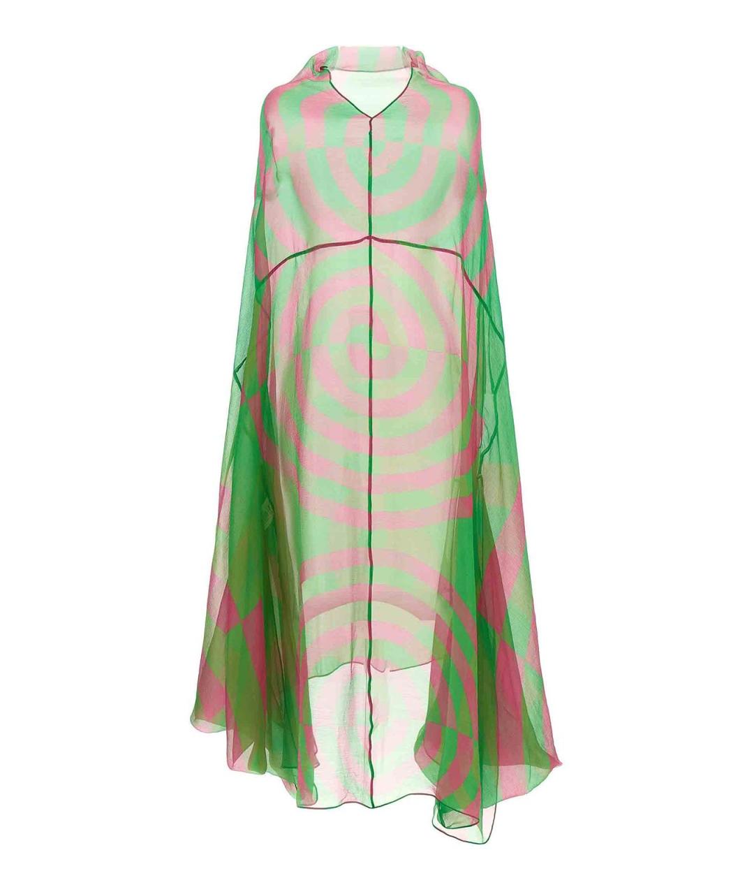 DRIES VAN NOTEN Зеленое шелковое коктейльное платье, фото 2