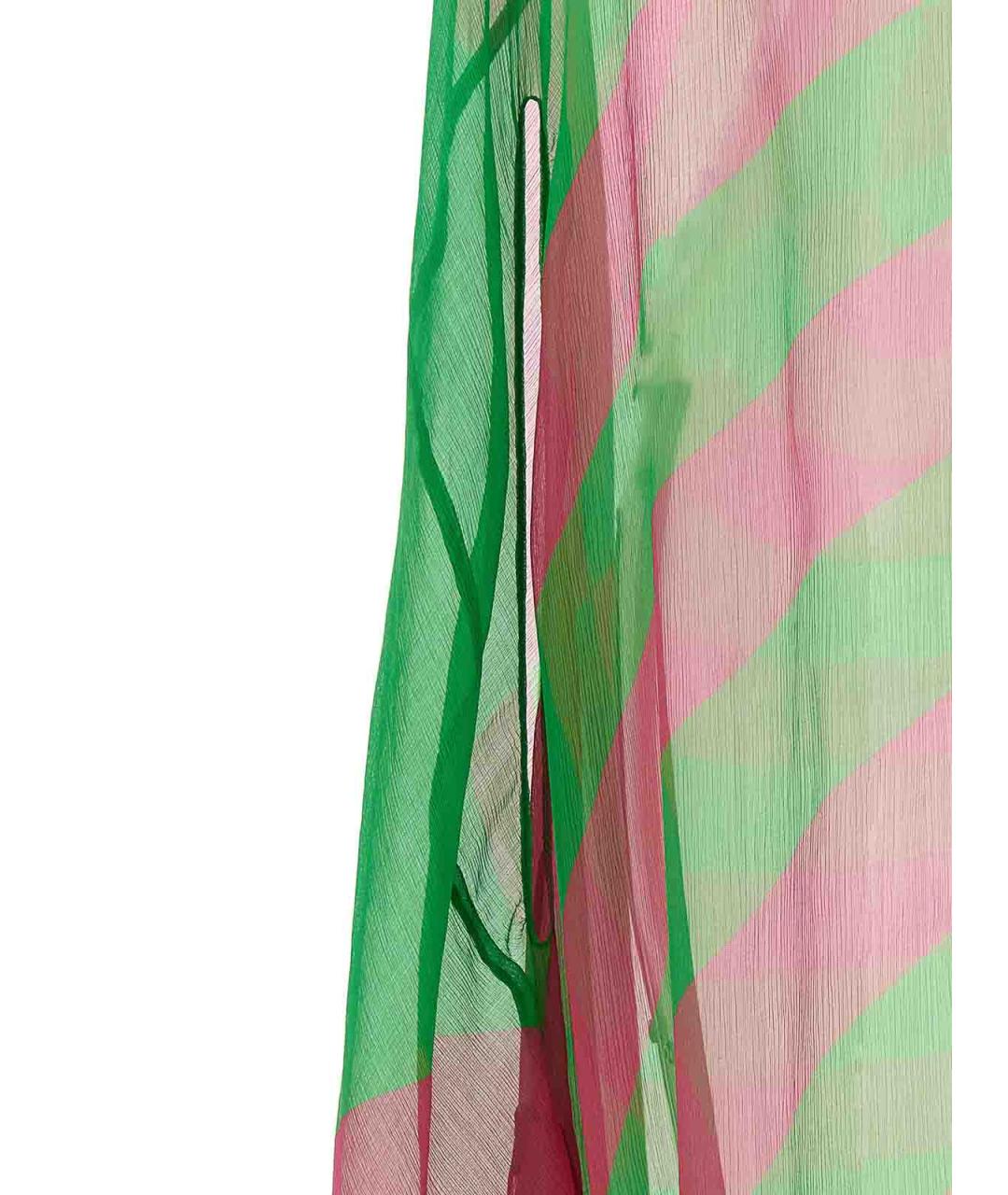 DRIES VAN NOTEN Зеленое шелковое коктейльное платье, фото 4