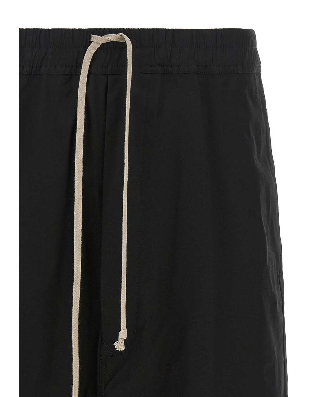 RICK OWENS Черные хлопковые шорты, фото 3