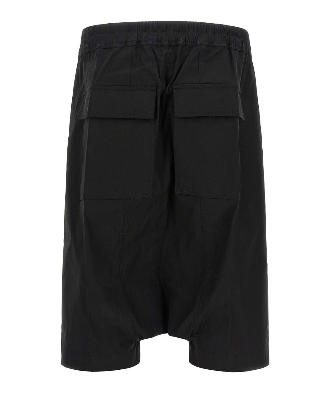 RICK OWENS Черные хлопковые шорты, фото 2