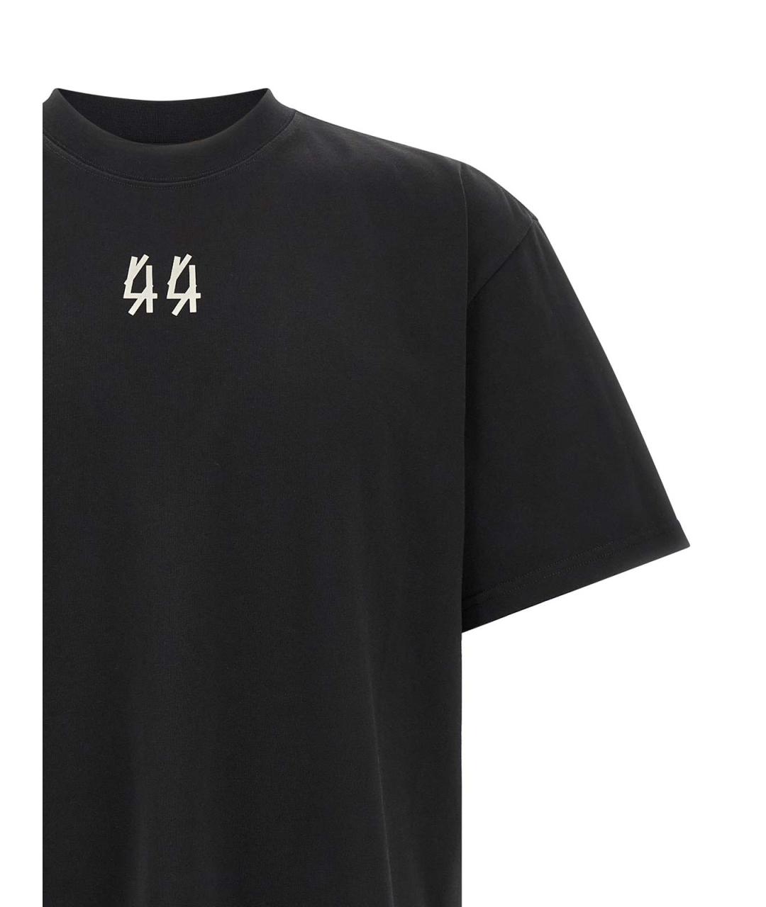 44 LABEL Черная хлопковая футболка, фото 3