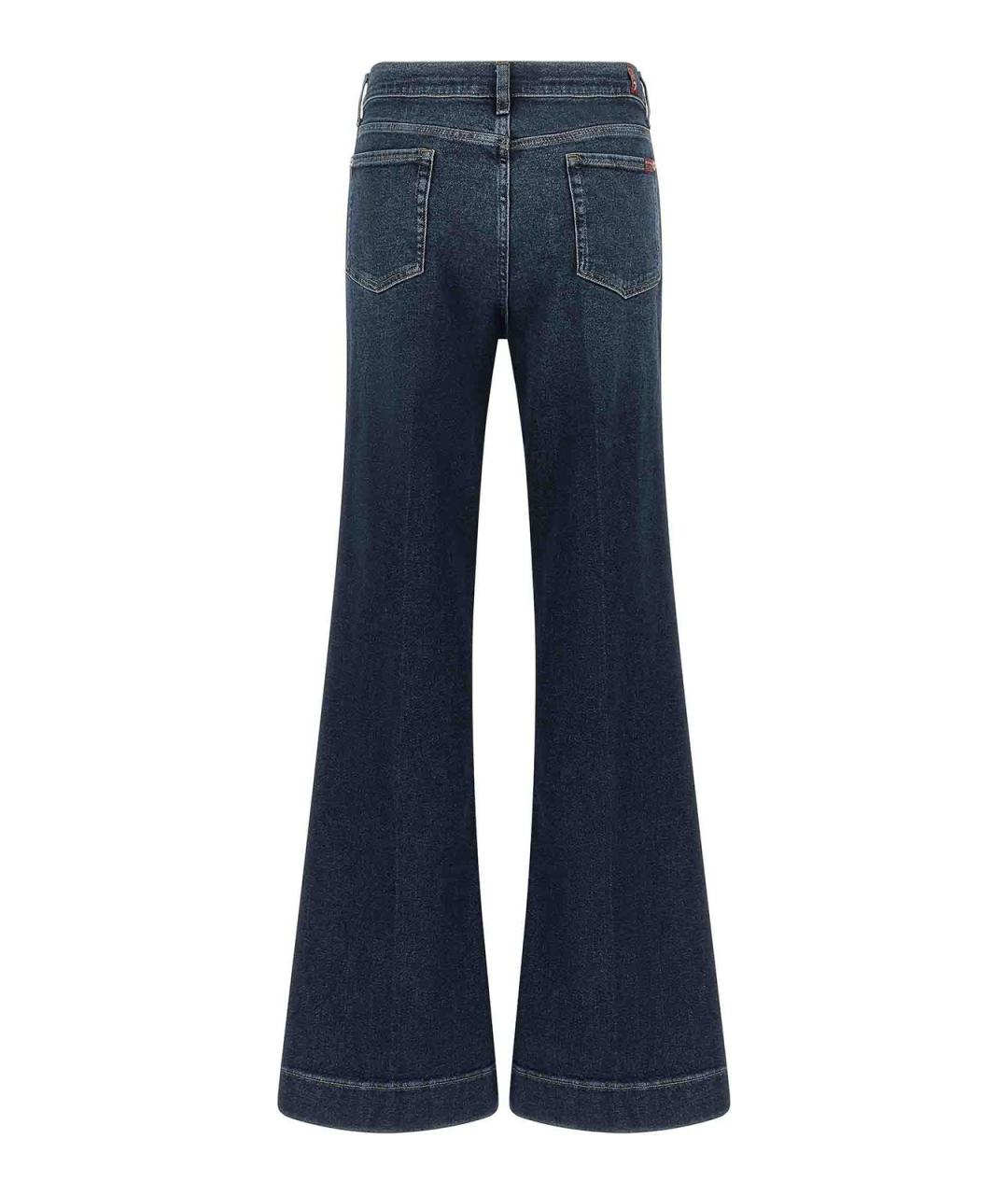 7 FOR ALL MANKIND Синие хлопковые джинсы клеш, фото 2