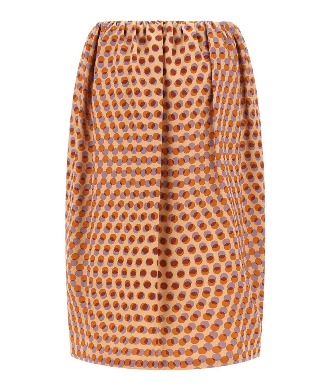 DRIES VAN NOTEN Мульти шелковая юбка миди, фото 2