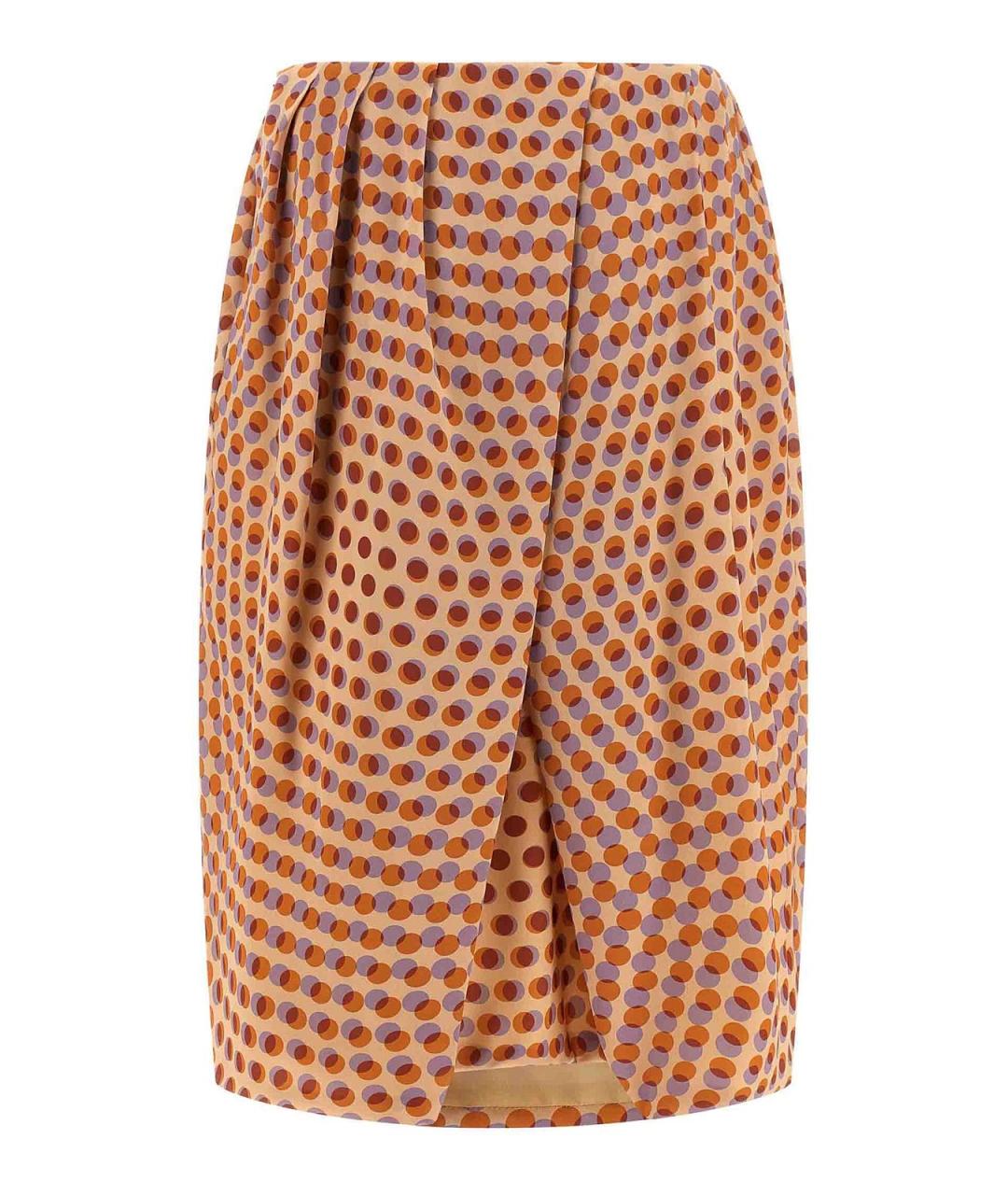 DRIES VAN NOTEN Мульти шелковая юбка миди, фото 1