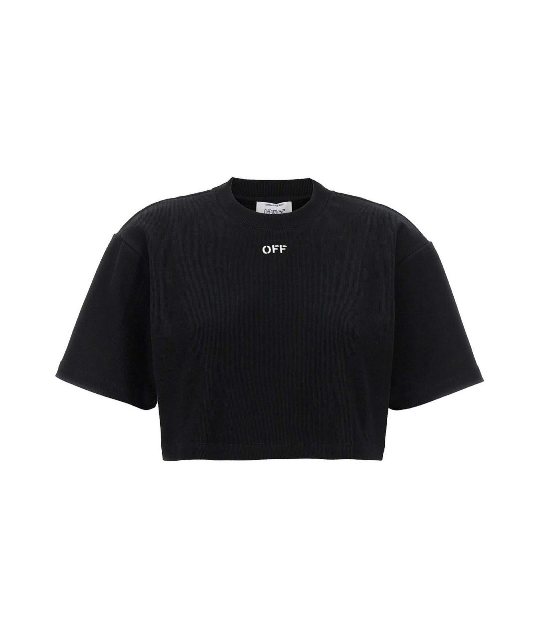 OFF-WHITE Черная хлопковая футболка, фото 1