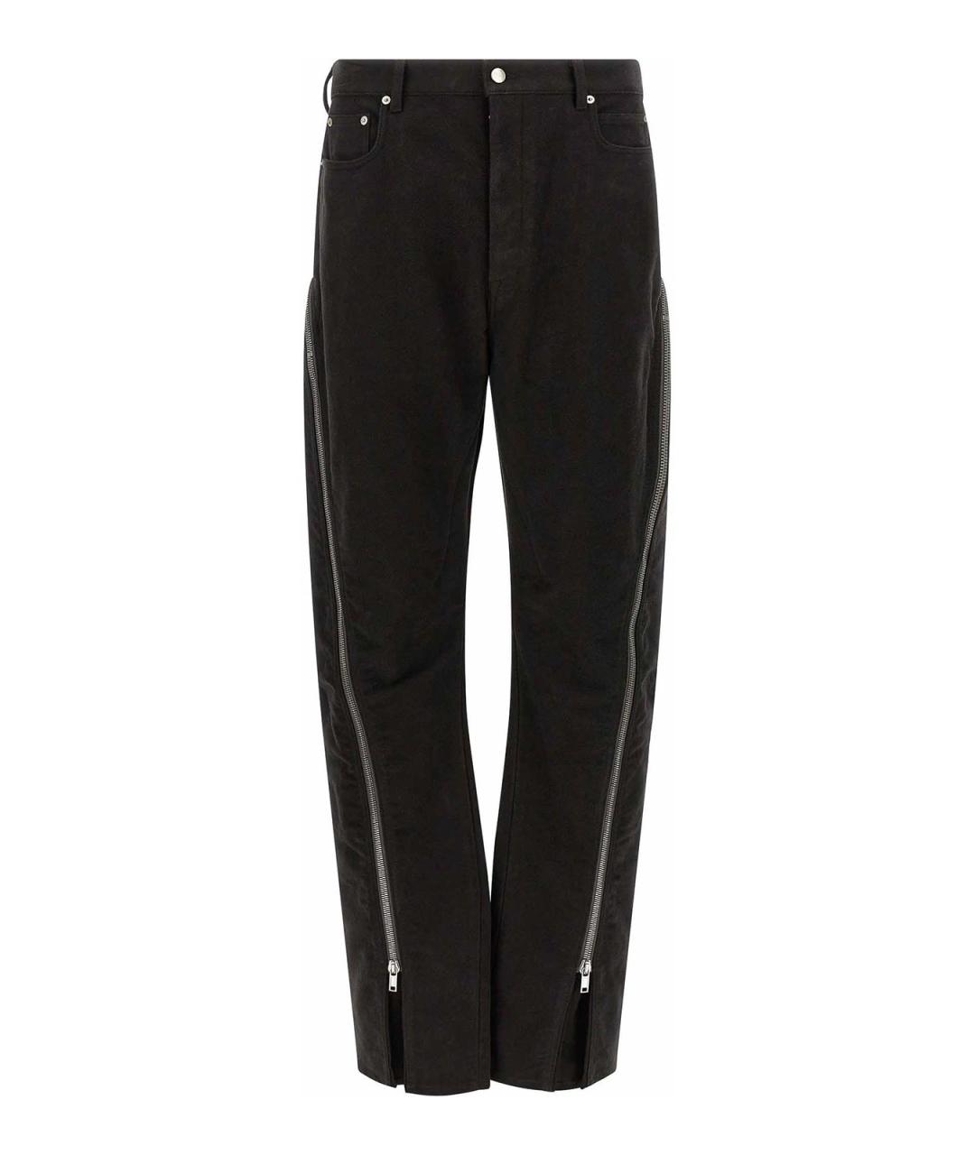 RICK OWENS Черные хлопковые прямые джинсы, фото 1
