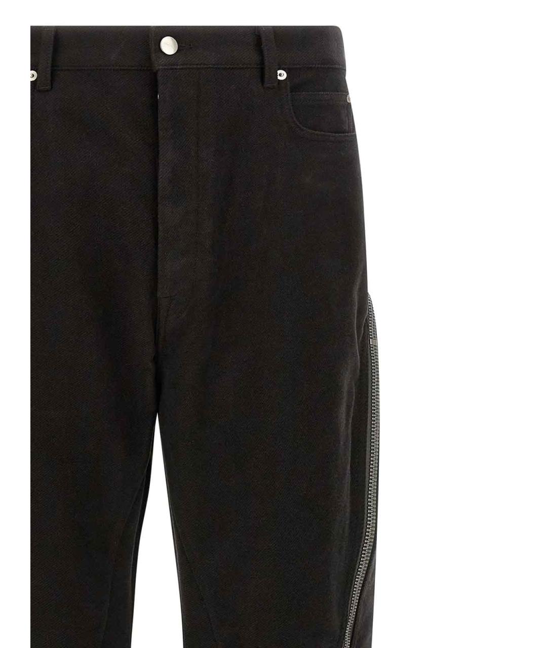 RICK OWENS Черные хлопковые прямые джинсы, фото 3