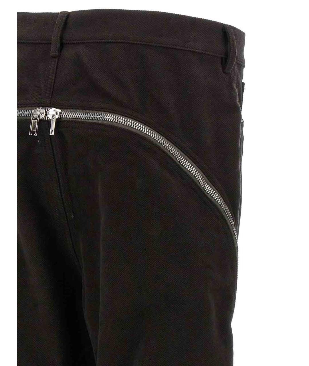 RICK OWENS Черные хлопковые прямые джинсы, фото 4