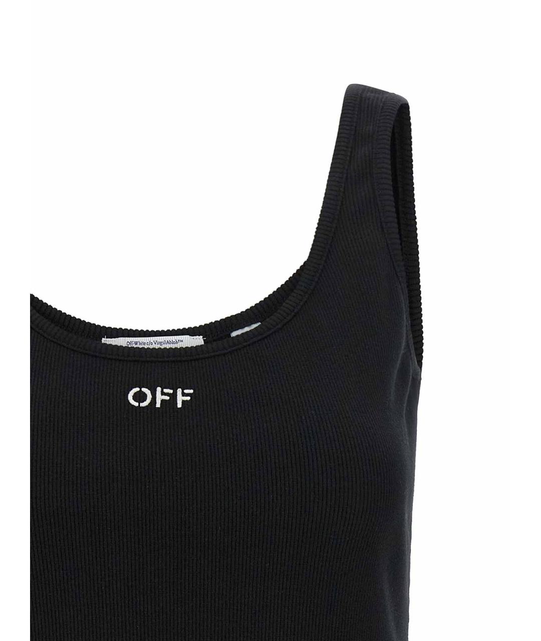 OFF-WHITE Черная хлопковая майка, фото 3